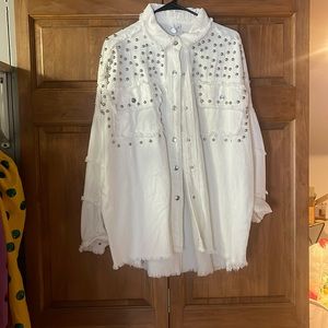 LANE201 White Studded Jacket (NEVER WORN)